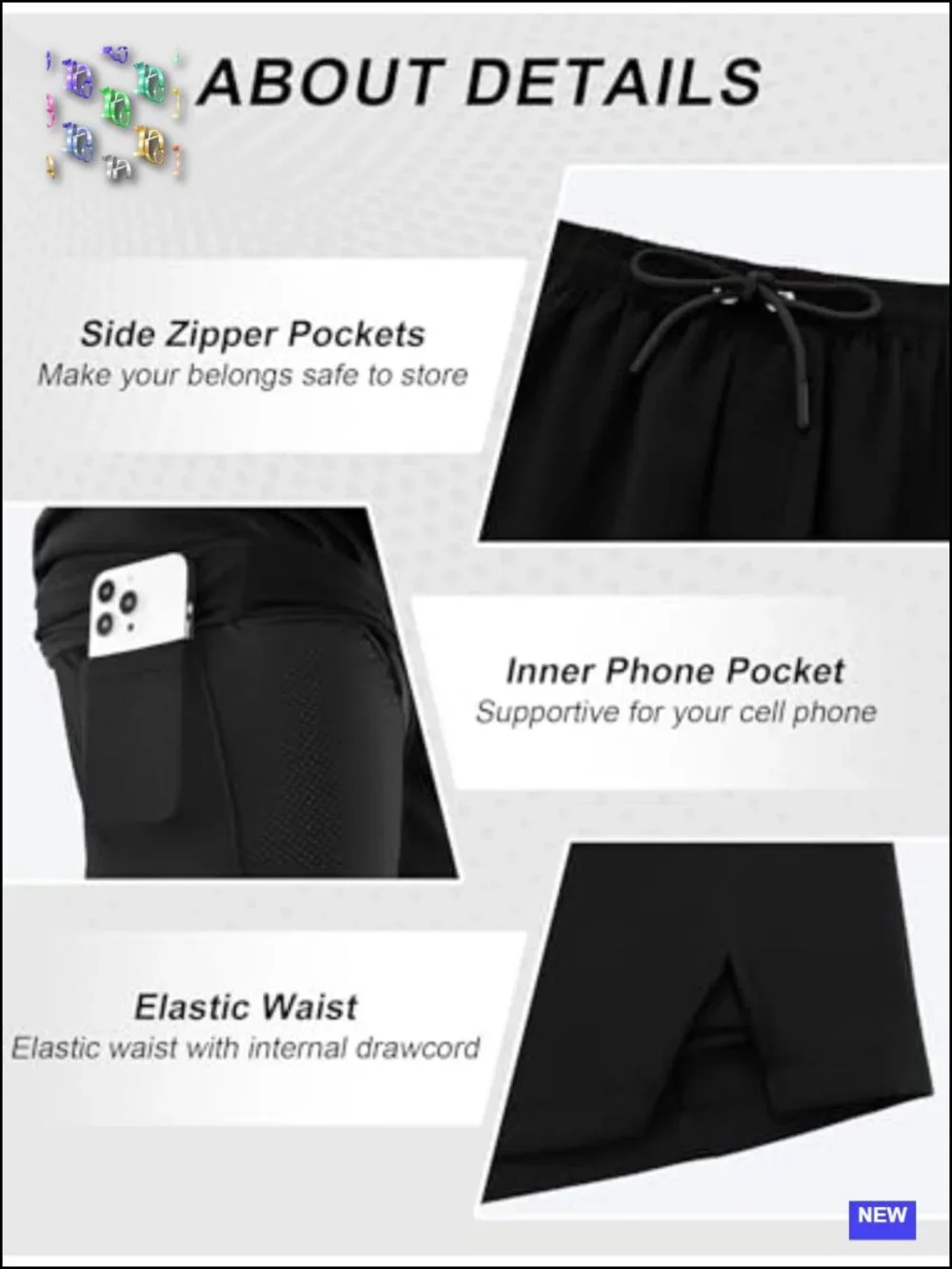 Men's Athletic Running Shorts with Liner 7